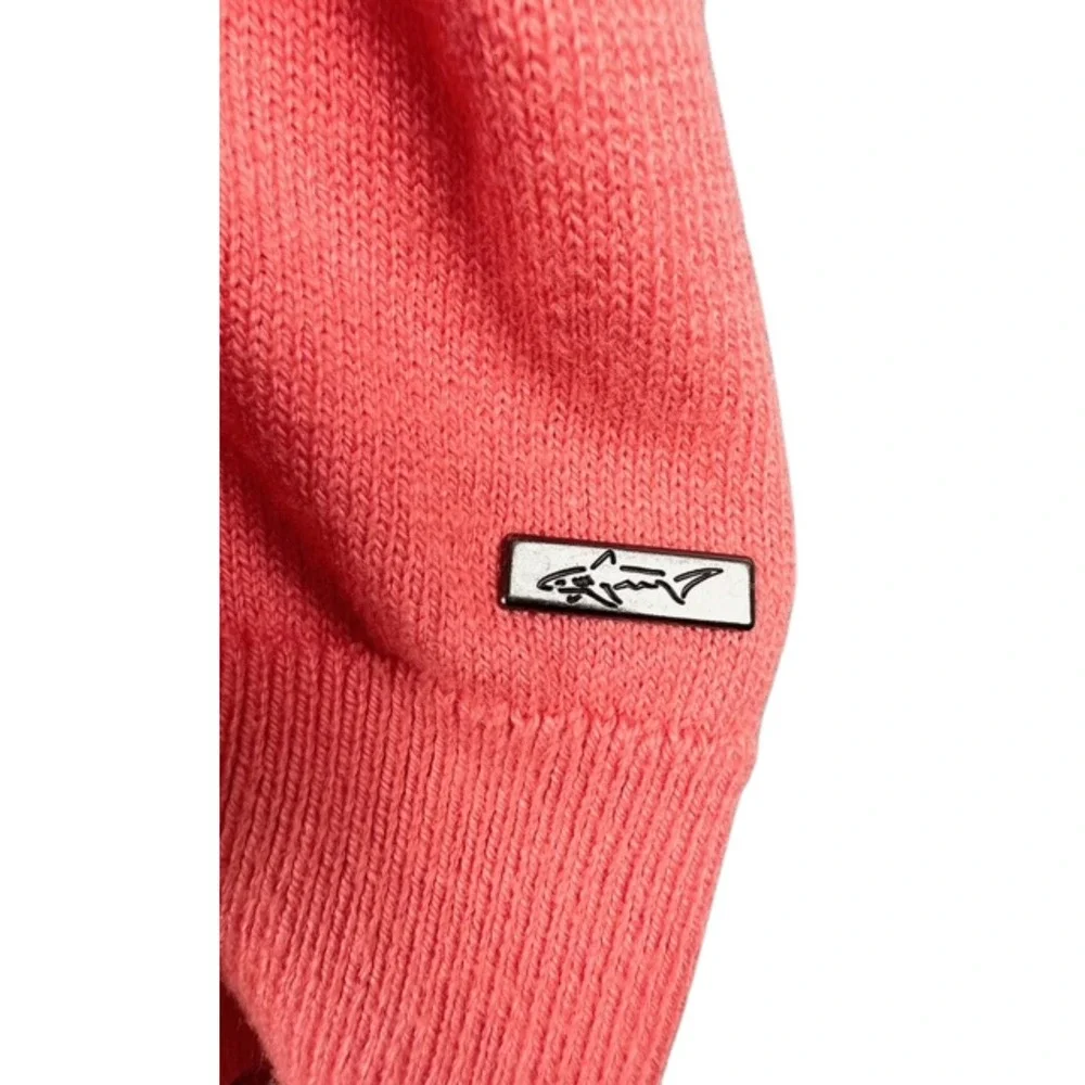 Greg Norman Cardigan Sweater Womens XXL Coral Pink Button Front Knit Top Golfing - Picture 3 of 7